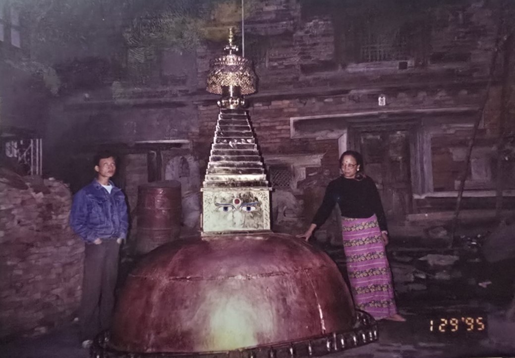 Stupa repousé work